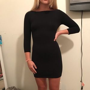 Black bodycon dress